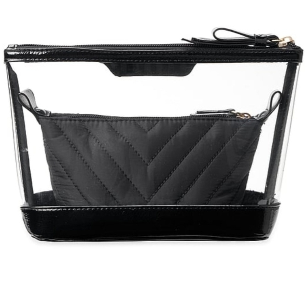 Transparent Black Women's Cosmetic Bag - Picture 6 of 9